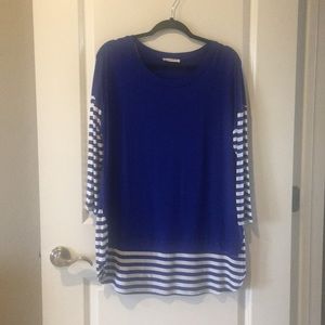 Royal blue boutique blouse